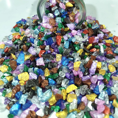Dekoratif Gerçek Cam Kırığı ( 4-8 MM Arlığında 50 GR) Karışık Renk