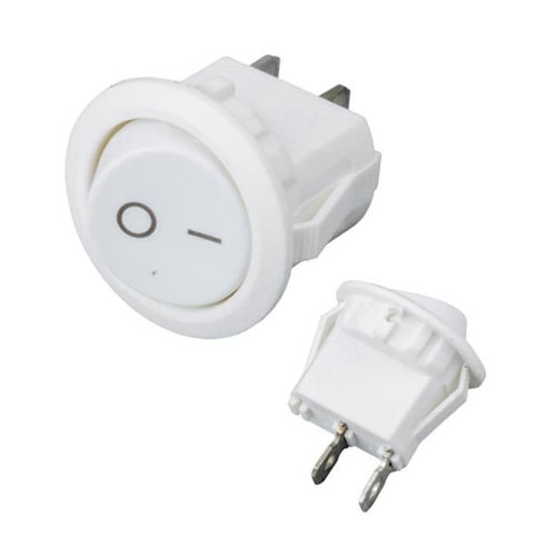 Mini Yuvarlak Işıksız ON-OFF Beyaz Anahtar IC-134E (2818)