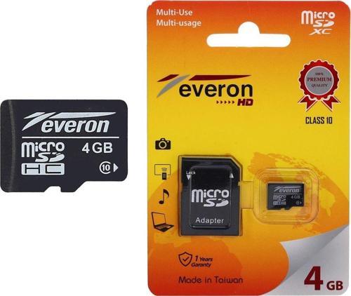 4 GB MicroSD-HC Class 10 Hafıza Kartı+Sd Adaptör