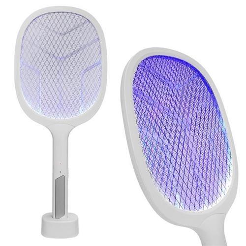 1200mAh 3000V Çıkış UV Mavi Işıklı Şarjli Masaüstü Raket Sinek Öldürücü AS-A25 (2818)