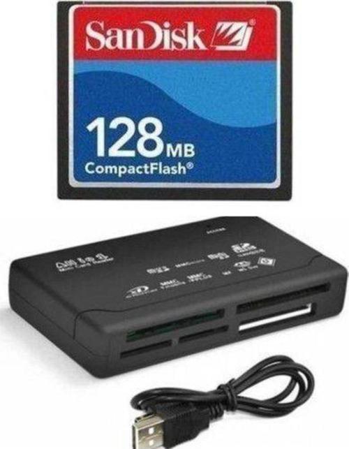 128 Mb Sandisk Compact Flash Hafıza Kartı - USB 2.0 Cf Kart Okuyucu