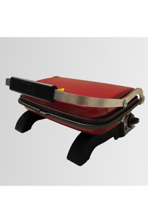 Elektrikli Kırmızı Döküm Mini Tost Makinesi Yanmaz Yapışmaz 8 Dilim