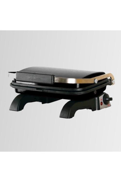 Elektrikli Siyah Döküm Mini Tost Makinesi Yanmaz Yapışmaz 8 Dilim