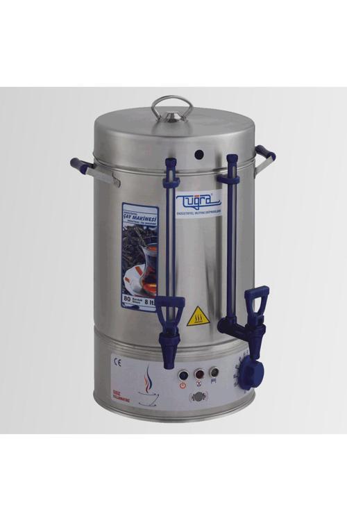 Elektrikli Semaver 80 Bardak 8 Litre Çay Makinesi Otomatı Çaycı Krom