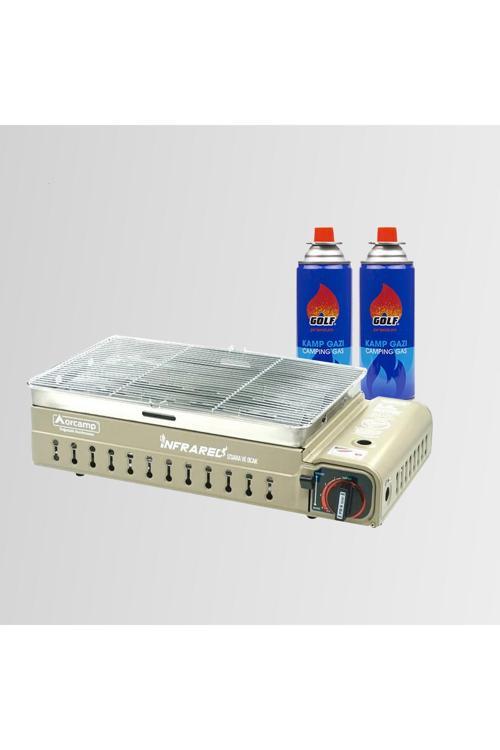 Ck-507 Orcamp Portatif Kamp Ocak Izgara Çantalı + 2 Golf 227 Gr Kartuş