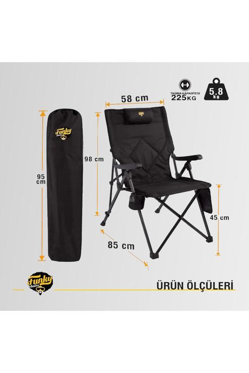 Avfoni Comfort 3 Kademeli Katlanabilir Kamp Sandalyesi