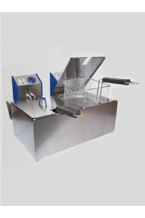 Elektrikli 2500 Watt 5+5 Litre 1/2' Çift Gastronom Küvetli Fritöz