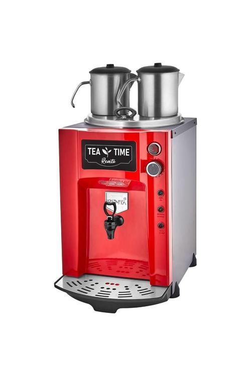De12P Elektrikli 2 Demlikli Premium Jumbo Çay Makinesi 15 Lt Kırmızı - Demlik Dahil