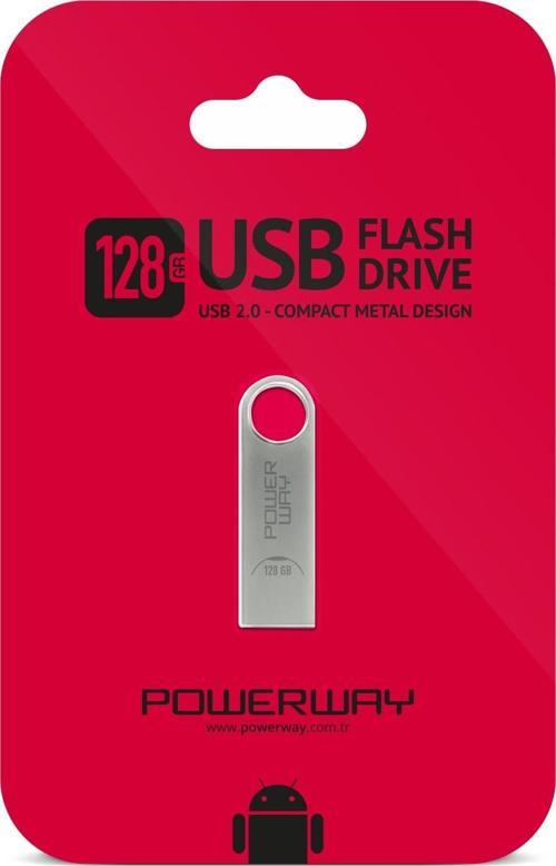 128 GB USB 2.0 METAL FLASH BELLEK