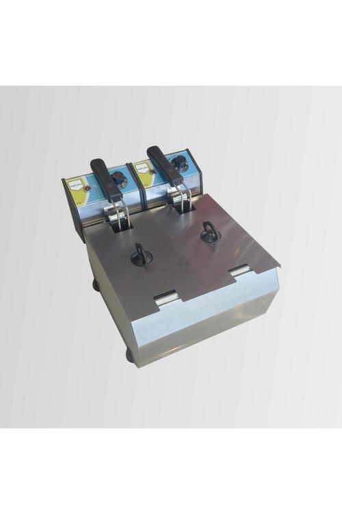 3+3 Lt Elektrikli Fritöz Çiftli Kapaklı