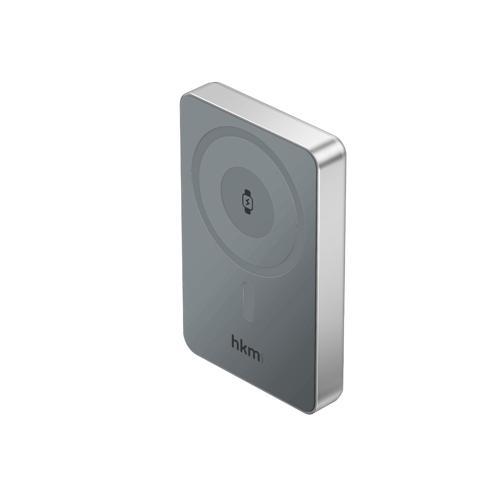 MAG PRO Wireless 10.000 mAh 20W, MagSafe ve Saat Uyumlu Manyetik Kablosuz Powerbank, Gümüş Renk