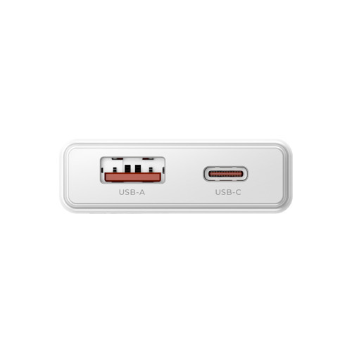 hkm tech EXTRA SLIM GaN 30W USB-A ve Type-C Çift Portlu Hızlı Şarj Aleti, Ultra İnce Güç Adaptörü, Beyaz 5