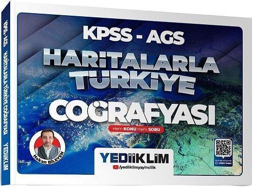 KPSS MEB-AGS Haritalarla Türkiye Coğrafyası Hem Konu Hem Soru - Hakan Bileyen Yediiklim Yayınları