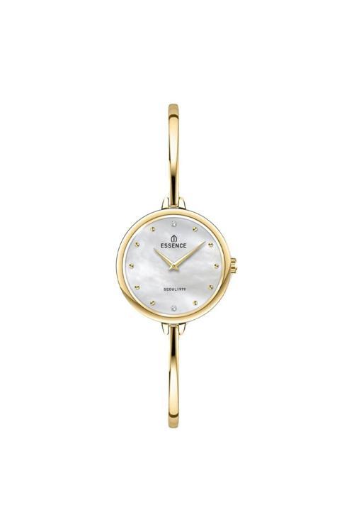 D1242.120 Taşlı Tasarım Kadranlı Metal Kordon Metal Kasa 3 ATM Suya Dayanıklı Altın Re