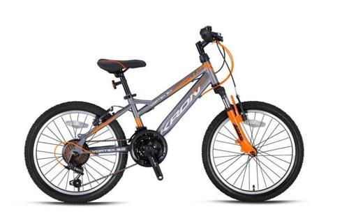VORTEX 3.0 24 Jant 21 Vites V-Fren Çelik Çocuk Bisikleti Füme Turuncu Vitesli Bisiklet