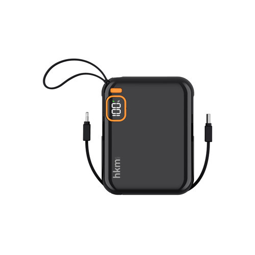 hkm tech POWER DUO 10.000 mAh 20W, PD 20W hızlı şarj destekli, Type-C ve Lightning Kablolu Powerbank 2