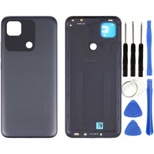 Redmi 10A Uyumlu Full Kasa Arka Pil Kapağı Siyah + Tamir Seti