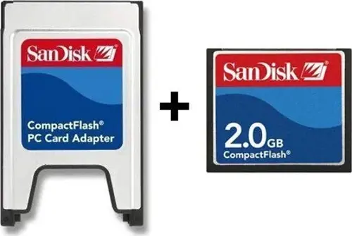 PCMCIA-CF Compact Flash Adaptör + 2GB Compact Flash Kart