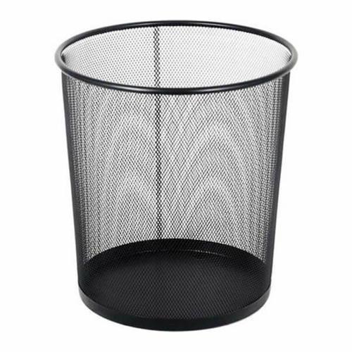 Çöp Kovası Metal Tam Perforeli Siyah D-3