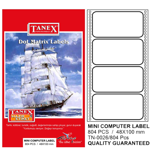 Sürekli Form Etiket 804 LÜ 48x100