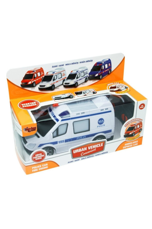 Uzaktan Kumandalı 1:18 Full Fonksiyonlu Polis Aracı