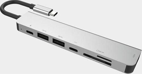 TYPE C USB 3.1 7 İN1 ADAPTÖR 4K HMİ-2*USB 3.0 SD-MİCROSD KART OKUYUCU-2*TYPE C
