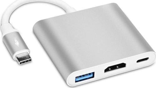 TYPE-C 3 İN 1 4K HDMİ-TYPE C-3.0 ŞARJ ÇEVİRİCİ
