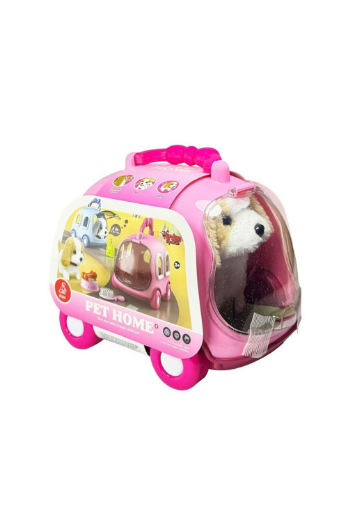 Hediye Çantam Jnd-6802 Taşıma Araba Çantalı Hareketli Pilli Köpek Set -Vardem Oyuncak