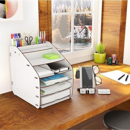Design Otto Large Modest 6 Renk A4 Evrak Rafı Masaüstü Organizer