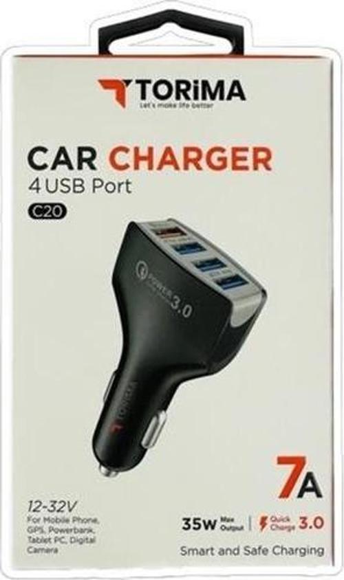 C20 Max. 35w 7a 4 Port Quick Araç Şarjı