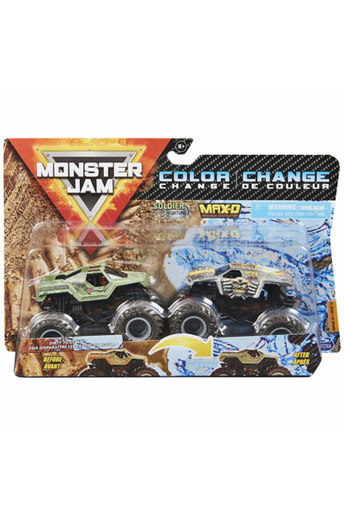 Monster Jam 1:64 Renk Değiştiren Ikili Araba Seti Soldier Fortune Black Ops & Max-D 20129425