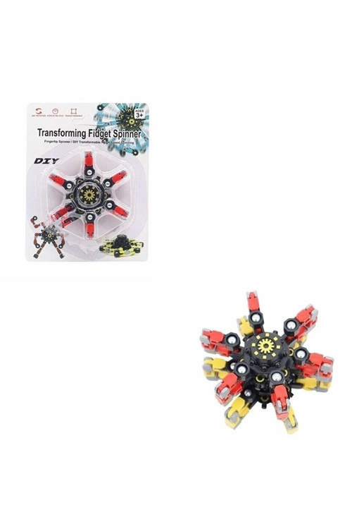Fidget Spinners Dönüştürülebilir Zincir Robot Oyuncak Stres Çarkı - Tekli - 3+ Yaş