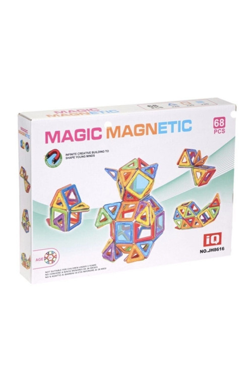 Manyetik Set 68 Parça Kare Üçgen