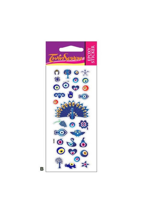 Nazar Boncuklu Epoxy Sticker Naz-005