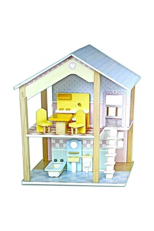Mentari Ahşap Banyolu Bebek Evi (Mt-3515)