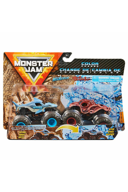 Monster Jam 1:64 Renk Değiştiren Ikili Araba Seti Megalodon & Octonber 20129426