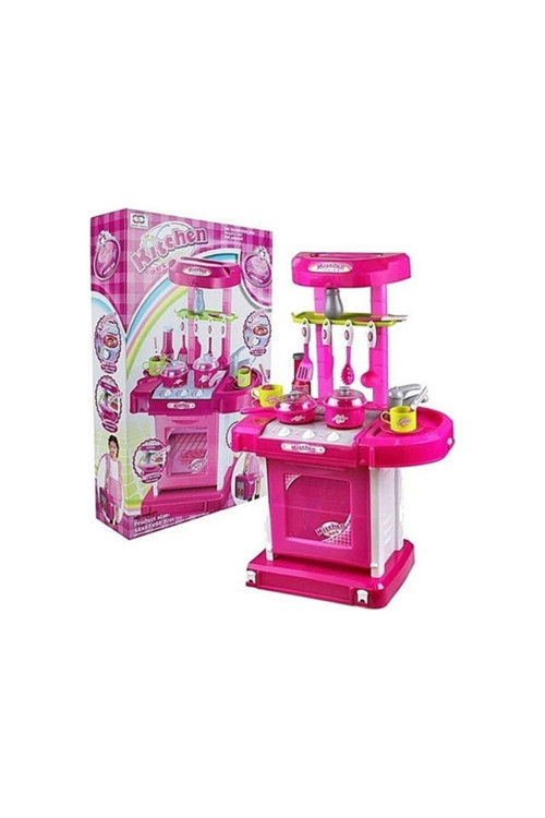 Çantalı Mutfak Seti Pembe