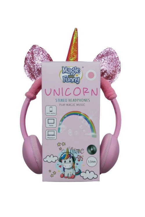 Unicorn Mikrofonlu Kulaklık Pembe