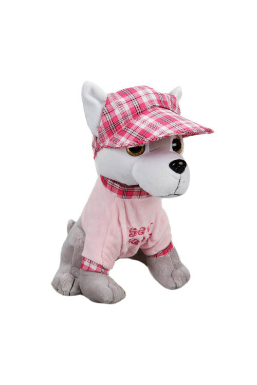Lisinya193 Nessiworld Şapkalı Oturan Peluş Köpek 30 Cm