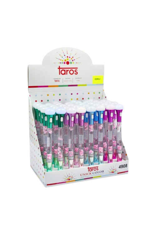 Unick Color Rainbow Şeffaf Sulu Simli Işıklı Kalem