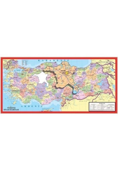 Türkiye Siyasi Haritası 123 Parça Yapboz