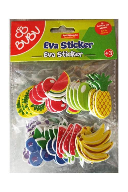 Eva Sticker 3D Renkli Karışık