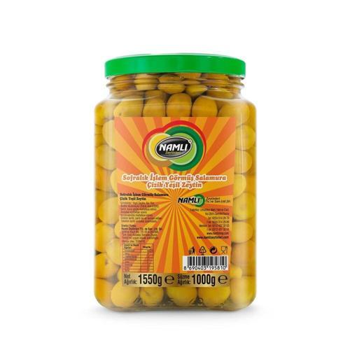 Sofralık İşlem Görmüş Salamura Çi̇zi̇k Yeşi̇l Zeyti̇n 1000 Gr