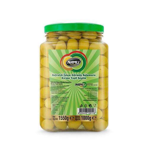 Sofralık İşlem Görmüş Salamura Kırma Yeşi̇l Zeyti̇n 1000 Gr