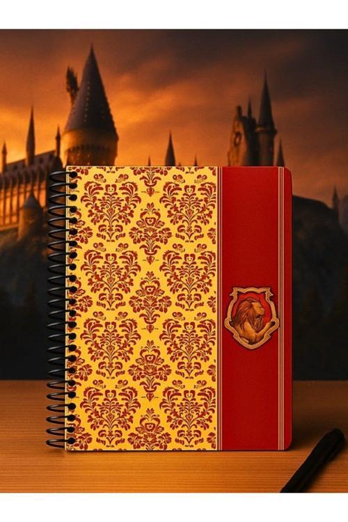 Öğrenci ve Ofis Kullanımı İçin Uygun Aslan Karakter Temalı Spiralli Çizgili Defter 80 Yaprak