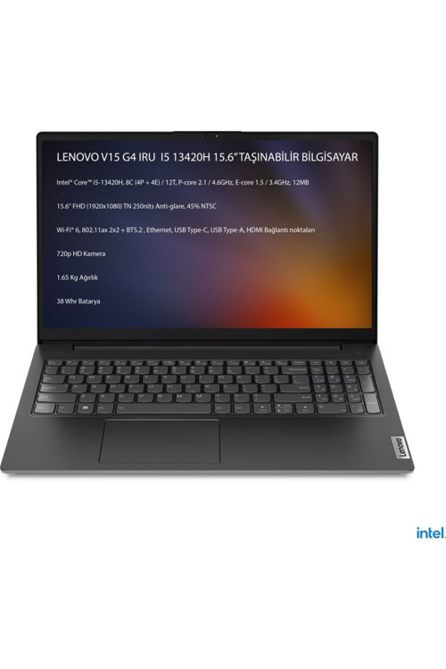 V15 Gen 4 Iru I5 13420H 16 Gb 1 Tb Ssd Windows 10 Pro 15.6"Fhd Taşınabilir Bilgisayar 83A10096Trm9