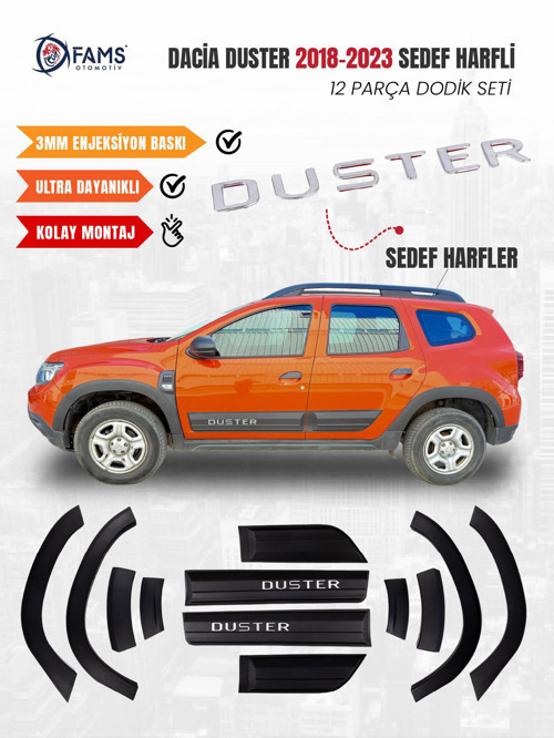 Dacia Duster Mat Dodik Seti 12 Parça 2018-2023 Duster Yazılı