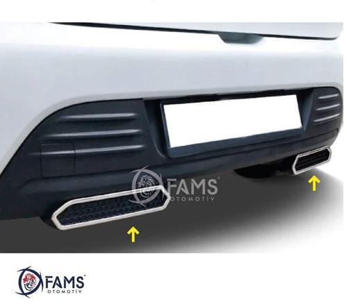 Renault Clio 4 2012-2019 Arası Uyumlu Egzoz Çerçevesi 2 Prç. P.Çelik+ ABS HB