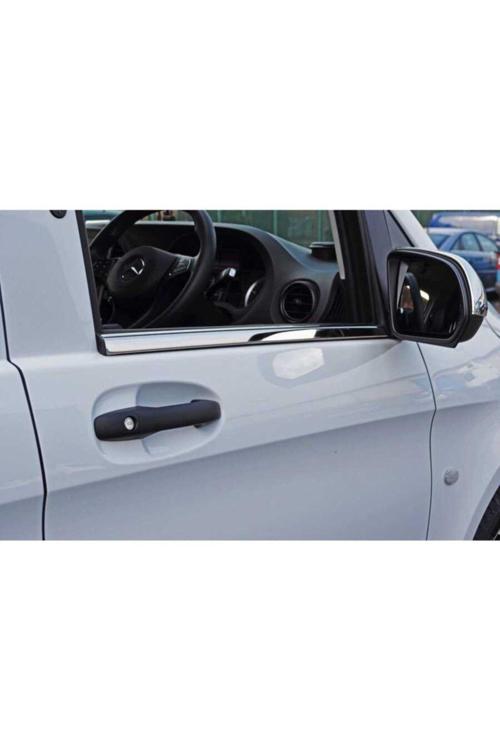 Mercedes Vito W447 Uyumlu Krom Cam Çıtası 2 Parça 2014 Üzeri P. Çelik