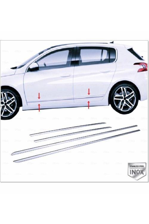 Peugeot 308 Krom Yan Kapı Çıtası 4 Kapı 2013-2021 Arası Uyumlu P.çelik